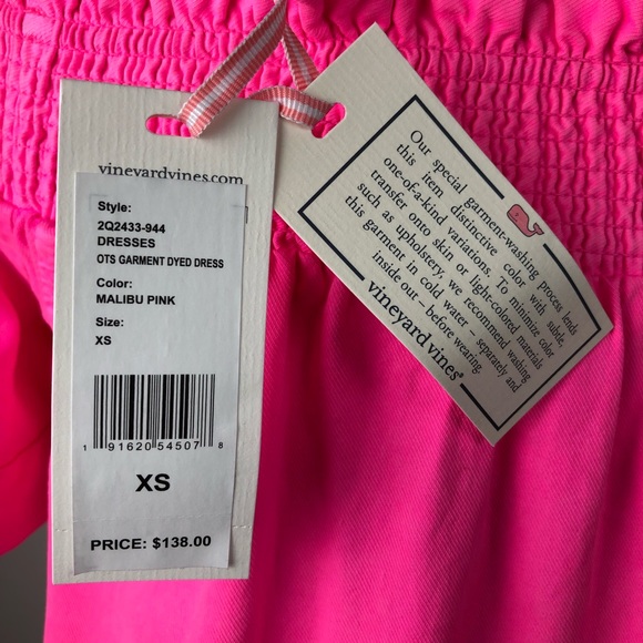 Vineyard Vines Pink Madison Off The Shoulder Dress - Picture 8 of 8
